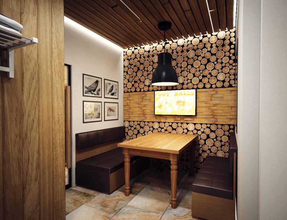 Отделка комнаты отдыха и вспомогательных помещений