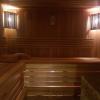 Кедровая парная с дровяной печью облицованной мозаикой из натурального камня